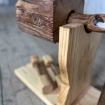 Trainingsstation Altholz Curlstange Kettlebell Kurzhantel Groholz Unikat Gym Vintagemöbel Massivholzmöbel