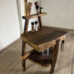 Barbecue Table Grilltisch Beistelltisch Vintagemöbel Massivholzmöbel Groholz Unikat